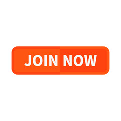 Join Now Button In Orange Rectangle Shape For Register Membership Subscription Business
