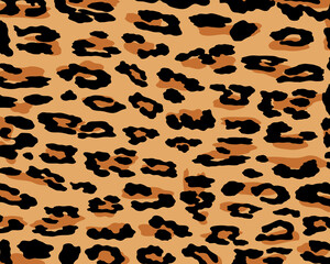 Leopard print pattern seamless background and printing or home decorate and more.