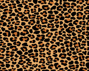 Leopard print pattern seamless background and printing or home decorate and more.