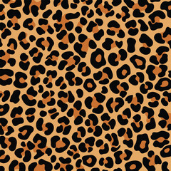 Leopard print pattern seamless background and printing or home decorate and more.