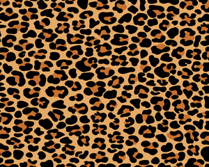 Leopard print pattern seamless background and printing or home decorate and more.