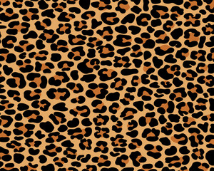 Leopard print pattern seamless background and printing or home decorate and more.
