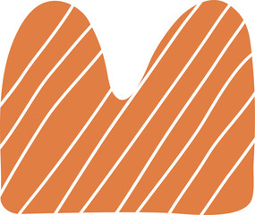 Abstract hand drawn organic shape