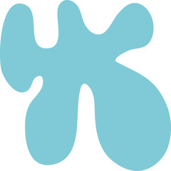 Abstract hand drawn organic shape