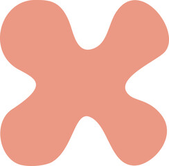 Abstract hand drawn organic shape