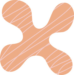 Abstract hand drawn organic shape