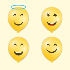 set of smileys with emotions