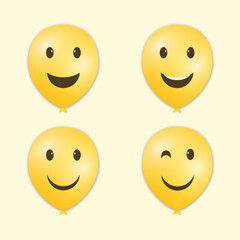 set of smileys with emotions