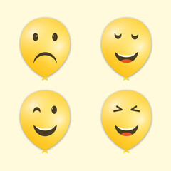 set of smileys with emotions