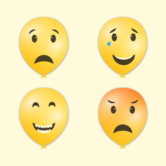 set of smileys with emotions