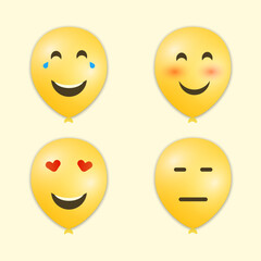 set of smileys with emotions