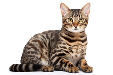 Obraz premium A Exotic Cat isolated on white plain background