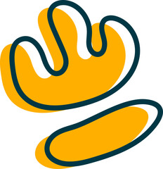 Abstract hand drawn organic shape