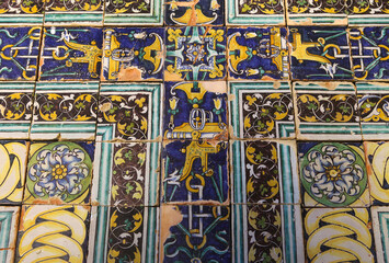 pavement in Ecouen castle, Ecouen, France