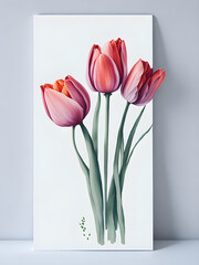 tulips Watercolor painting flowers, watercolor illustrator
