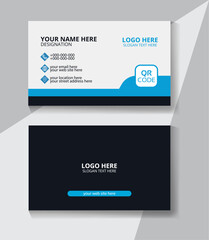 Clean and elegant business card design. Corporate design. 