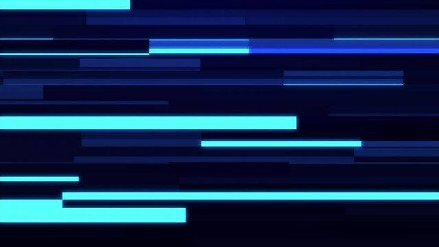 с with glowing lines transformation. Cyberspace with particles and digital data network connections. Technology of high-speed connection and data analysis. Seamless loop.