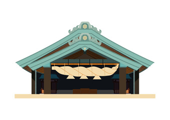 出雲大社　大しめ縄のイラスト