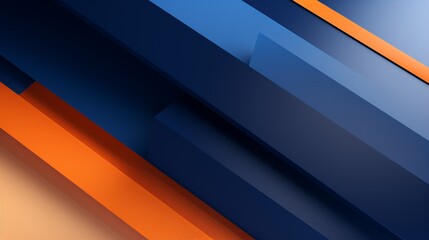 Minimalist blue an orange background. Beautiful illustration picture. Generative AI