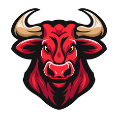 Bull Mascot Logo Illustration