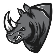 Rhino Mascot Logo Illustrator