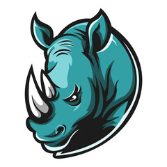 Rhino Mascot Logo Illustrator