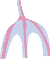 Abstract hand drawn organic shape