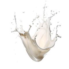 milk splash isolated on clear background