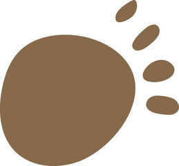 Abstract hand drawn organic shape