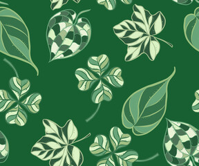 Leaf line art wall art patterns printable