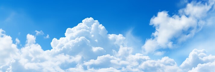 Blue sky with white clouds. Generative AI