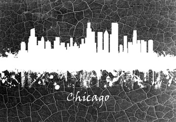 Chicago Skyline B&W