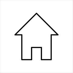 minimal house icon - website symbol - vector site sign