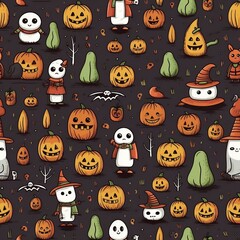 halloween seamless background