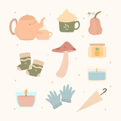 fall autumn set item collection