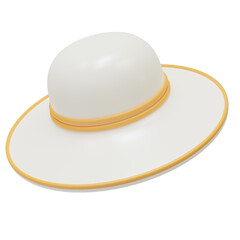 hat for travel tools 3d illustration