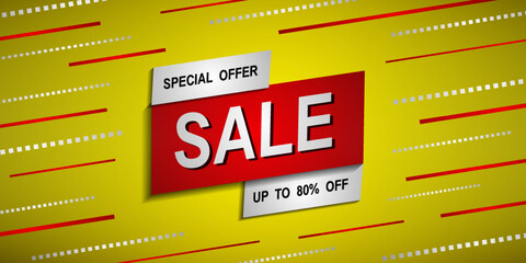 
Special offer sale banner, Vector illustration.
