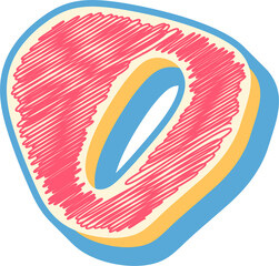 3D Scribble Alphabet Letters, Numbers, And Signs On A Transparent Background, Lettering Hand Drawn For Educational, Scribble Style Letters