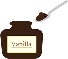 Natural Vanilla Extract in Glass Bottle