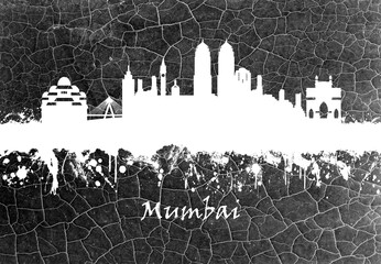 Mumbai skyline B&W