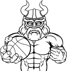 A Viking warrior gladiator basketball sports mascot