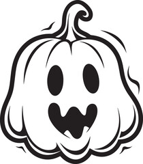 Cute Pumpkin jack icon, Halloween pumpkin icon, Vector Illustration, SVG