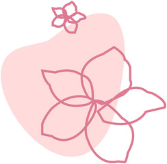 Flower Line Flat Icon