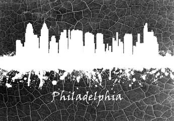 Philadelphia skyline B&W