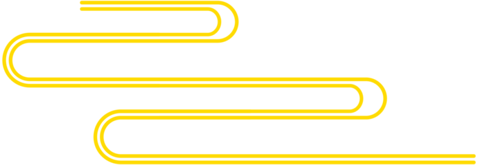 Chinese  yellow cloud  line icon