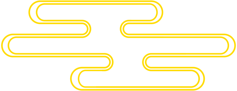 Chinese  yellow cloud  line icon - Powered by Adobe