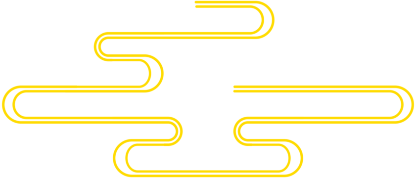 Chinese  yellow cloud  line icon - Powered by Adobe