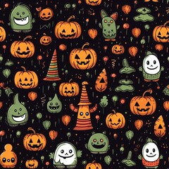 halloween seamless background
