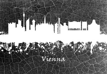 Vienna skyline B&W