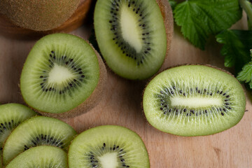 kiwi fruit cut into slices